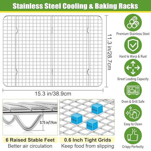 Stainless Steel Large Cooling Racks Set