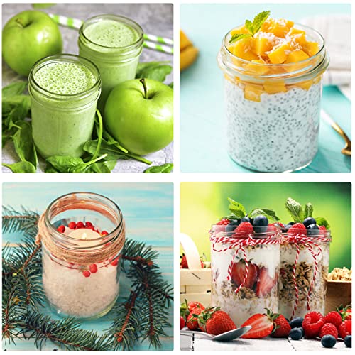 Mason Jars 15 PACK 8 OZ Canning Jars Jelly Jars With Regular Lids (15 Count)
