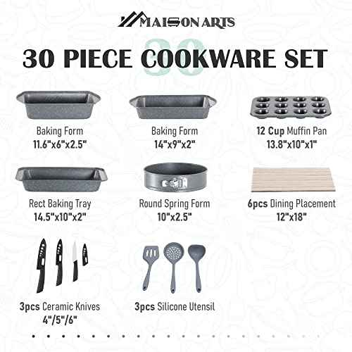 30 Piece Induction Pots and Pans Set