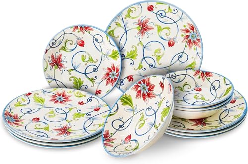 12 Piece Porcelain Dinnerware Set for 4