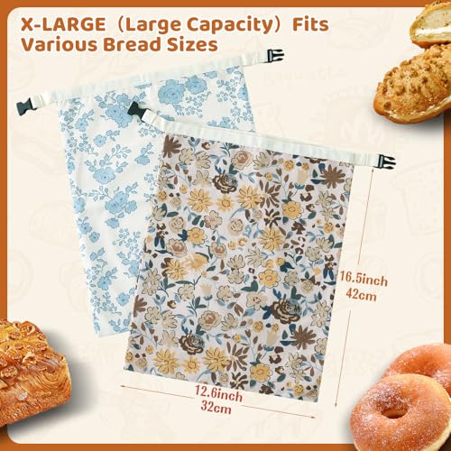 Beeswax Bread Bags for Homemade bread (2 Count)