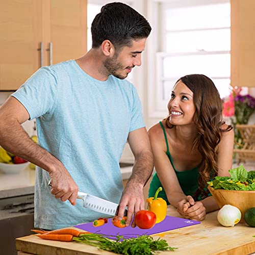 Flexible Plastic Cutting Boards for Kitchen Set of 3