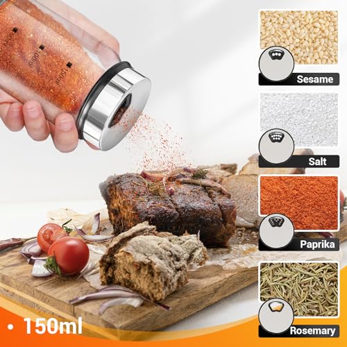 Spice Jars with Labels (6 Count)