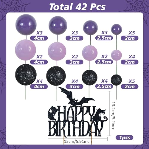 42 Pcs Cake Topper with Mini Balls (42 Count)
