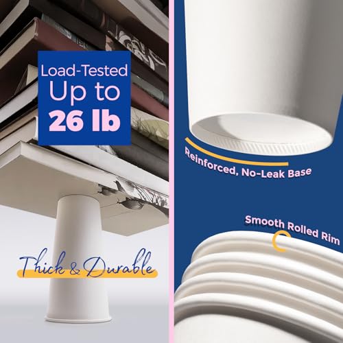24 oz 100 Pack To Go Coffee Cups with Lids and Sleeves (100 Count)