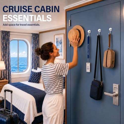 100 Pack Magnetic Hooks for Cruise Cabins (100 Count)