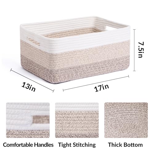 Large Storage Baskets for Shelves (2 Count)