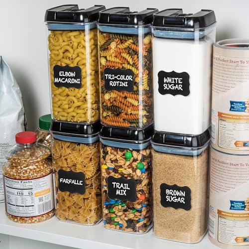 6 PC 1.2L Airtight Food Storage Containers with Lids BPA Free Plastic (6 Count)