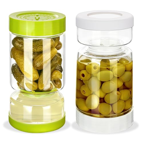 Pickle Jar with Strainer Flip