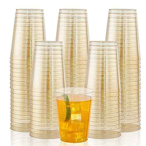 200 Pcs Gold Plastic Cups (200 Count)