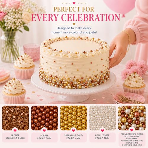 Sprinkle Mix Edible Gold (5 Ounce)