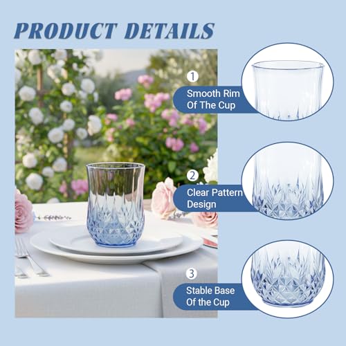 12 Pack Plastic Stemless Wine Glasses (12 Count)