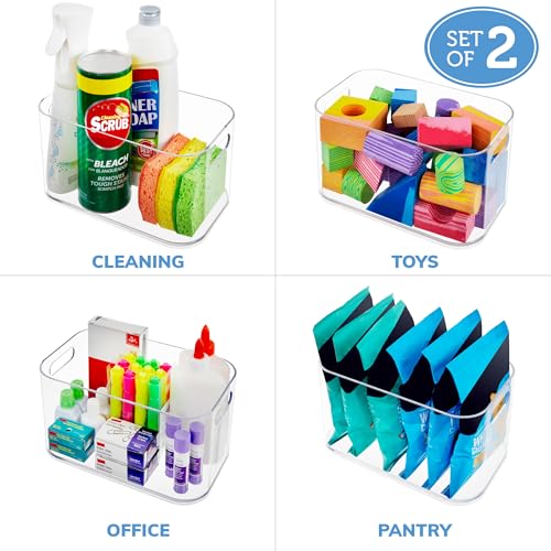 Bliss 10" x 6" Open Clear Pantry Organizer Bin (2 Count)