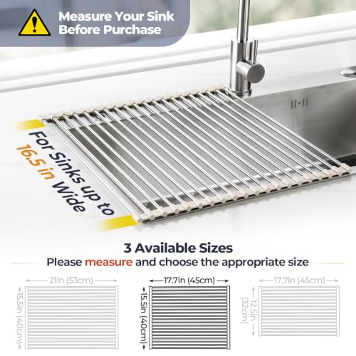 Roll Up Dish Drying Rack Over Sink