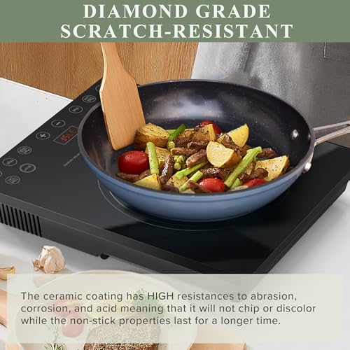 Healthy Duralon Blue Ceramic Nonstick Cookware Set