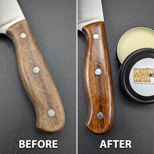 WICKED WAX - (2.0 oz.) - Cutting Edge Knife Protection - For Steel, Wood, Epoxy, Plastic, and Leather - 100% Organic & Food Safe - (USA Made) – Total Clean And Protect (2 Fl Oz)