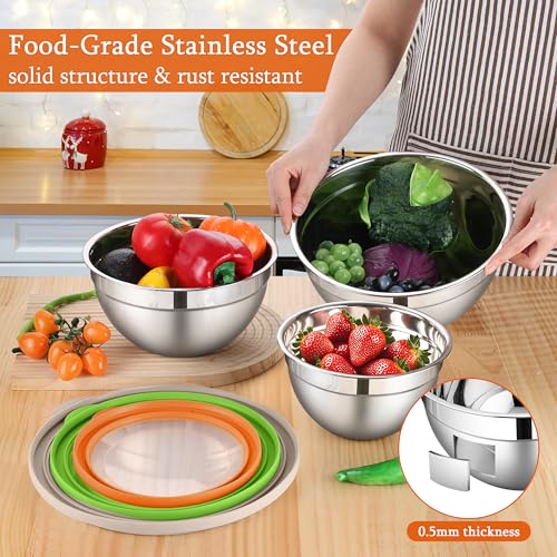 Mixing Bowls with Lid Set of 3 (6 Count)
