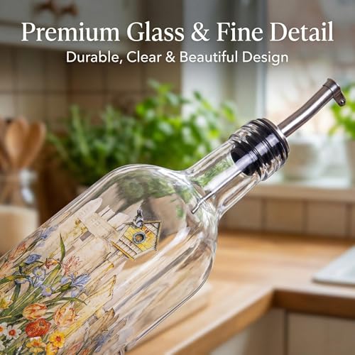 17oz Glass Olive Oil & Vinegar Dispenser Set (2 Count)