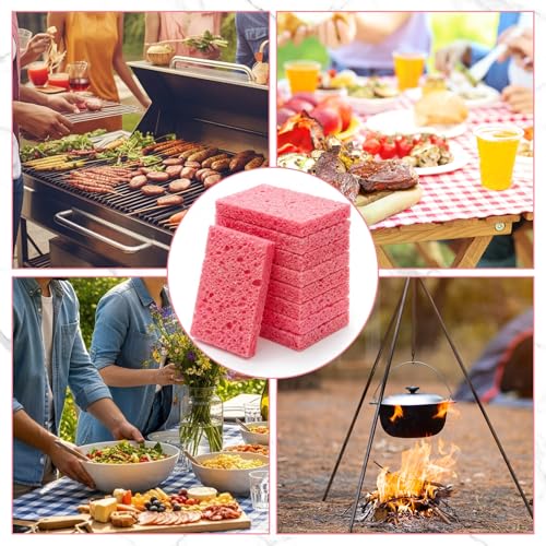 48 Pieces Compressed Wood Pulp Dish Sponges for Kitchen (48 Count)