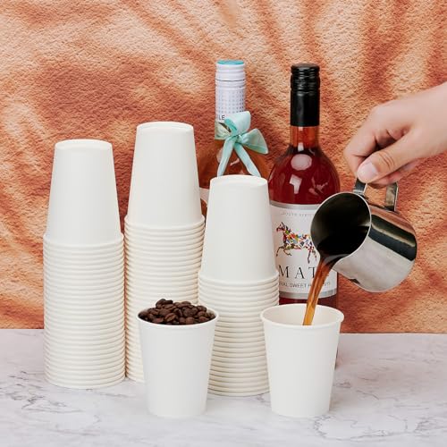 500 Pack 8 oz Disposable Paper Coffee Cups (500 Count)
