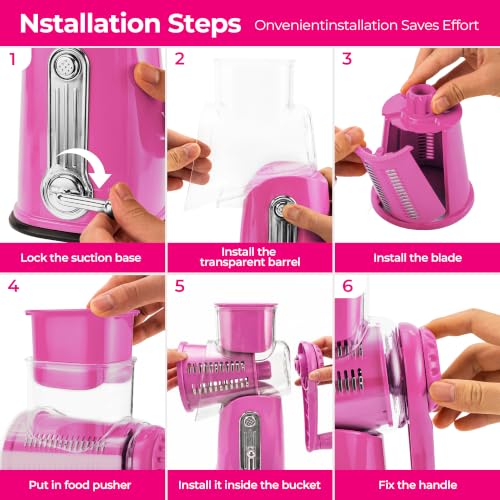 Rotary Cheese Grater 5 Blades