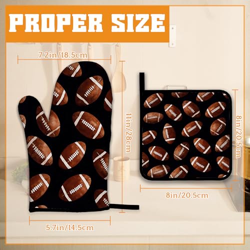 American Football Oven Mitts and Pot Holders (4 Count)