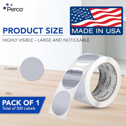 Metallic Silver Round Circle Dot Sticker 2