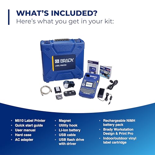 M510 Portable Industrial Label Printer Kit with Laboratory ID Software