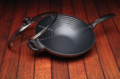 12.5" 5.3Qt Wok HD Nonstick Diamond Coated Aluminum Wok