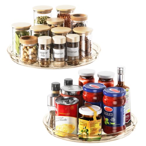 2 Pack Lazy Susan Organizer 9 inch Lazy Susan Turntable for Cabinet (2 Count)