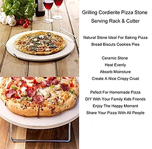 13 Inch Round Pizza Stones for Grill and Oven