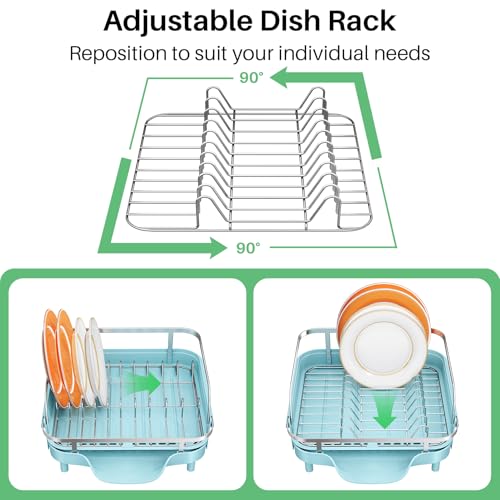 Expandable Dish Drying Rack for Kitchen Counter