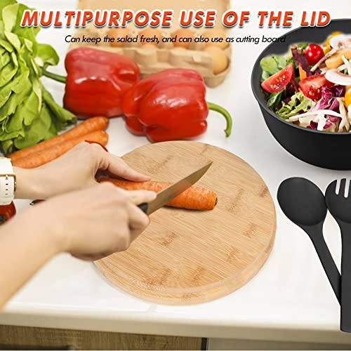 Black Salad Bowl Set