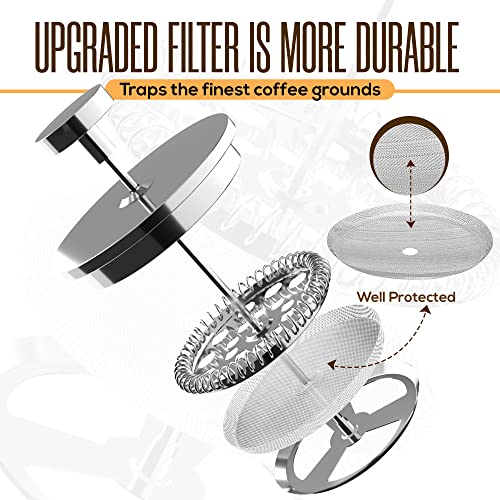 304 Grade Stainless Steel French Press 50 Oz