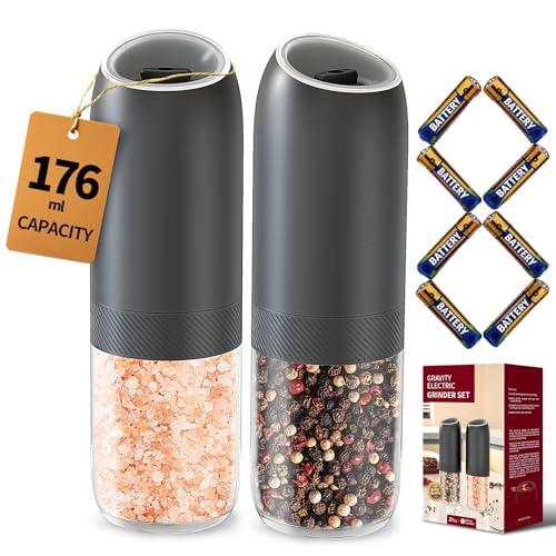 Gravity Electric Salt and Pepper Grinder Set (2 Count)