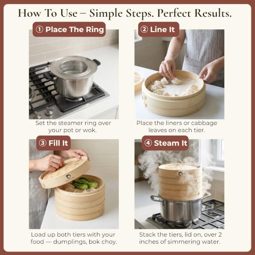 Bamboo Steamer Basket 12