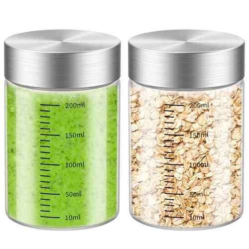 8 Oz Glass Bottles with Lid (2 Count)