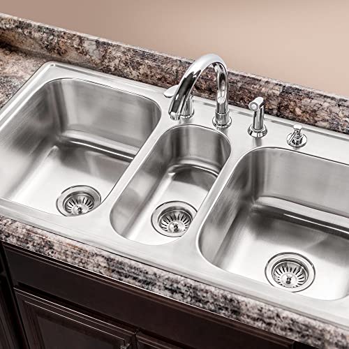 41" Stainless Steel Topmount Triple Bowl Kitchen Sink