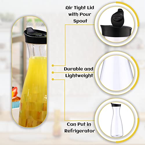 12 Pcs Plastic Carafe with Flip Top Lid (12 Count)
