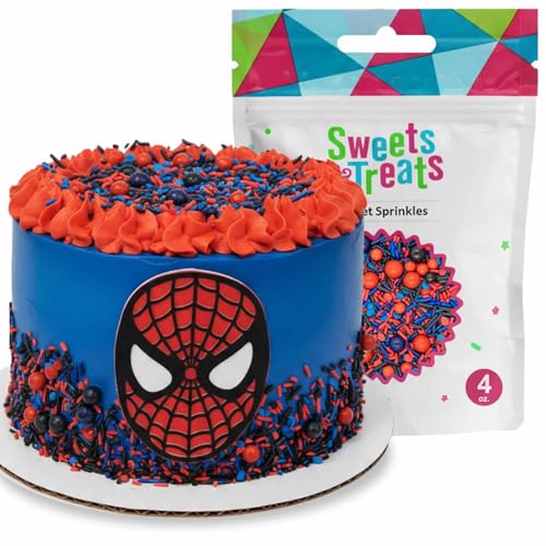 Spiderman Sprinkles for Cake (4 Ounce)