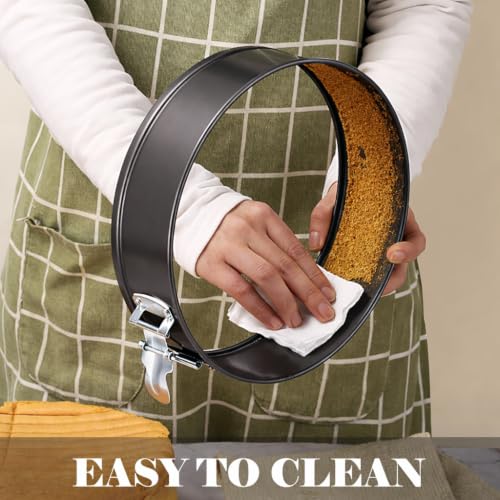 8 Inch Non stick Springform Pan with 50 Pcs Parchment Paper Cheesecake Pan with Removable Bottom Baking Mold Round Leakproof
