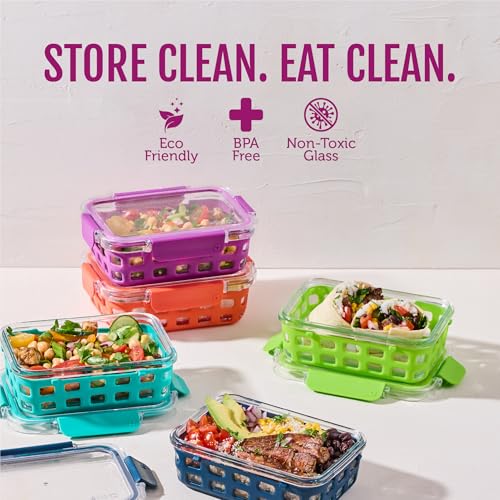 Duraglass 3.4 Cup Glass Meal Prep Containers (5 Count)