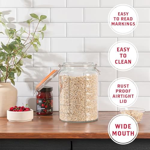 1 Gallon Glass Jar with Hinged Clamp