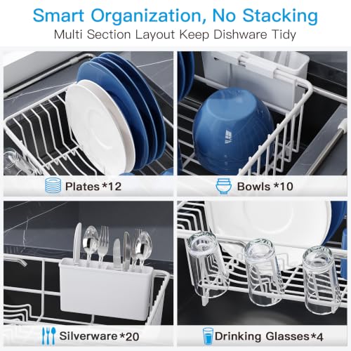 White Dish Drying Rack in Sink