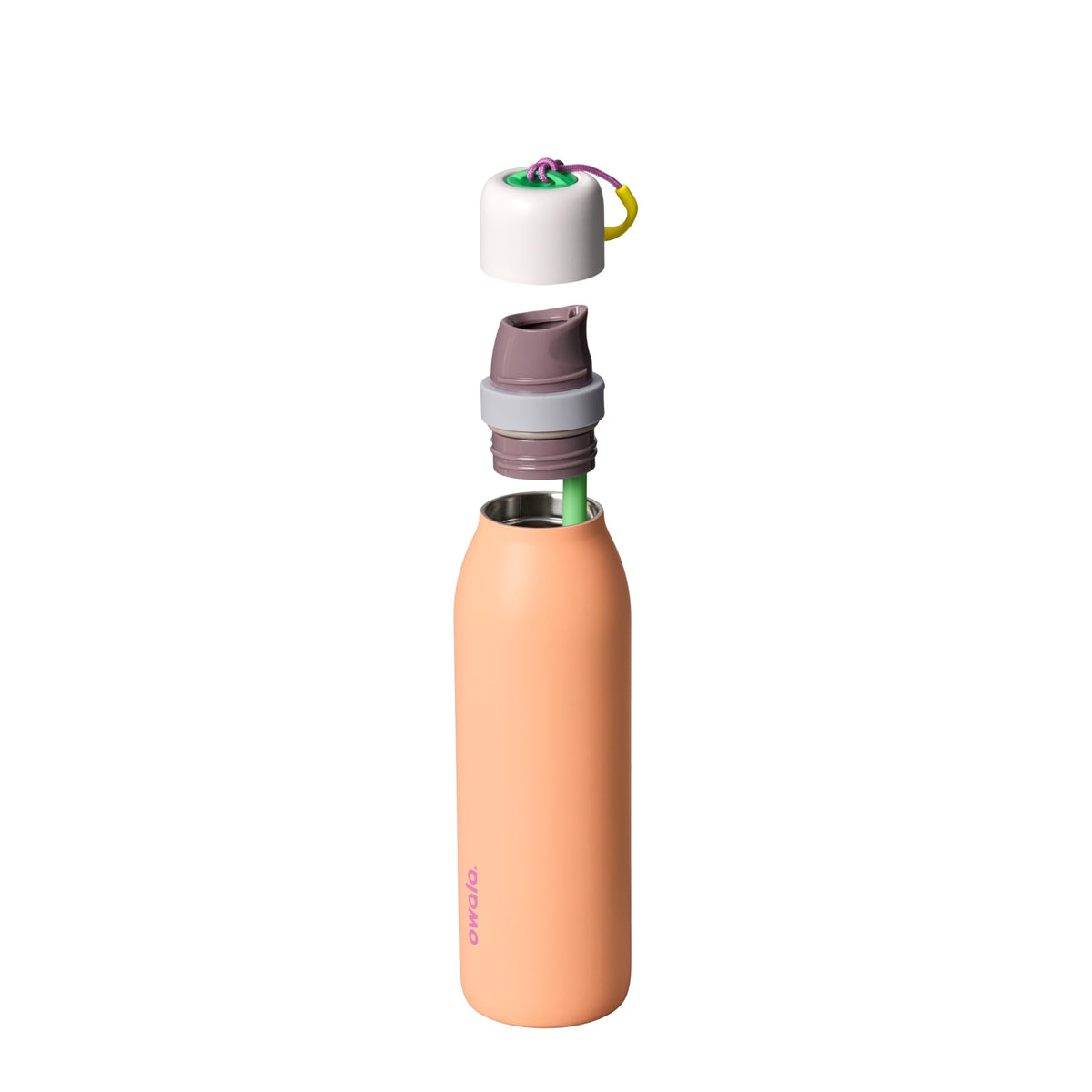 FreeSip Twist Stainless Steel Water Bottle 18 oz Peachy Keen