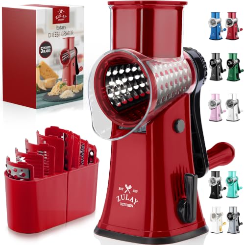 Rotary Cheese Grater 5 Blade Cheese Shredder
