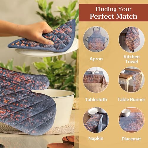 100% Cotton Oven Mitt & Pot Holder Set