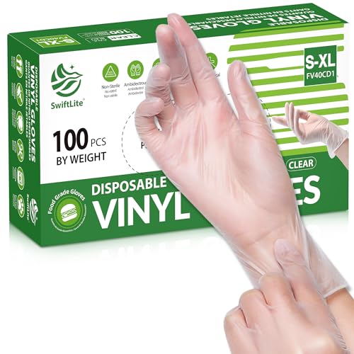 Disposable Vinyl Gloves (100 Count)