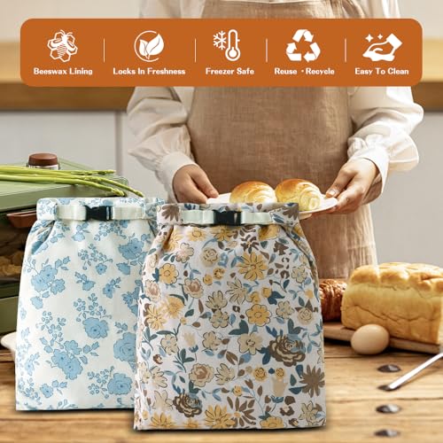 Beeswax Bread Bags for Homemade bread (2 Count)
