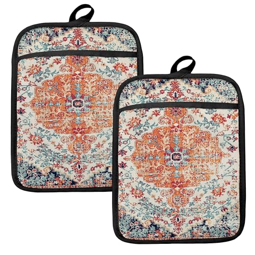 Rustic Vintage Boho Pot Holders for Kitchen